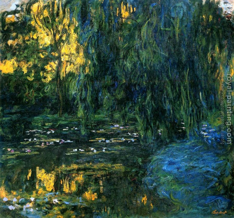 Claude Oscar Monet : Weeping Willow and Water-Lily Pond III